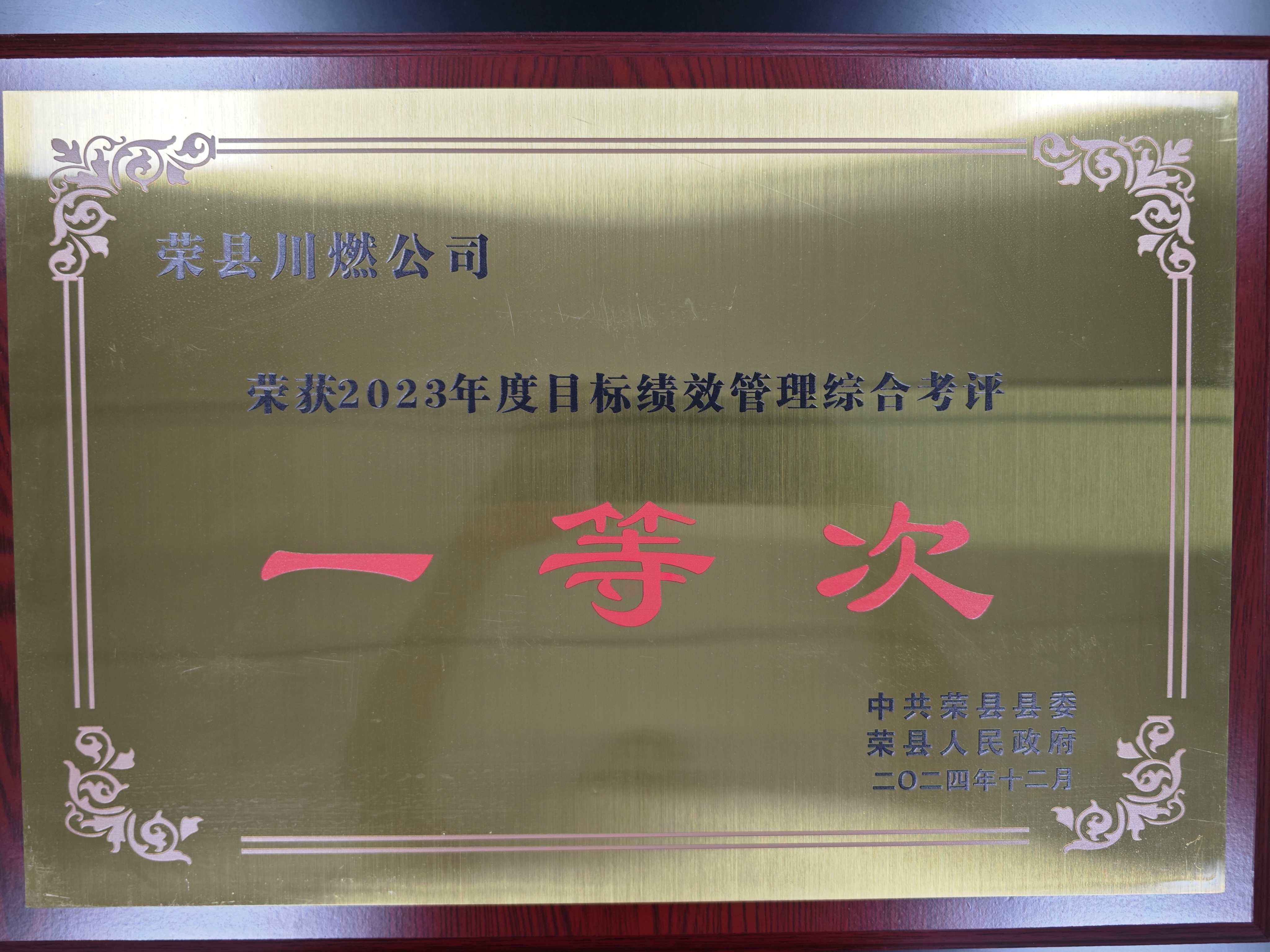 2023年度目標(biāo)績(jī)效管理綜合考評(píng)一等次